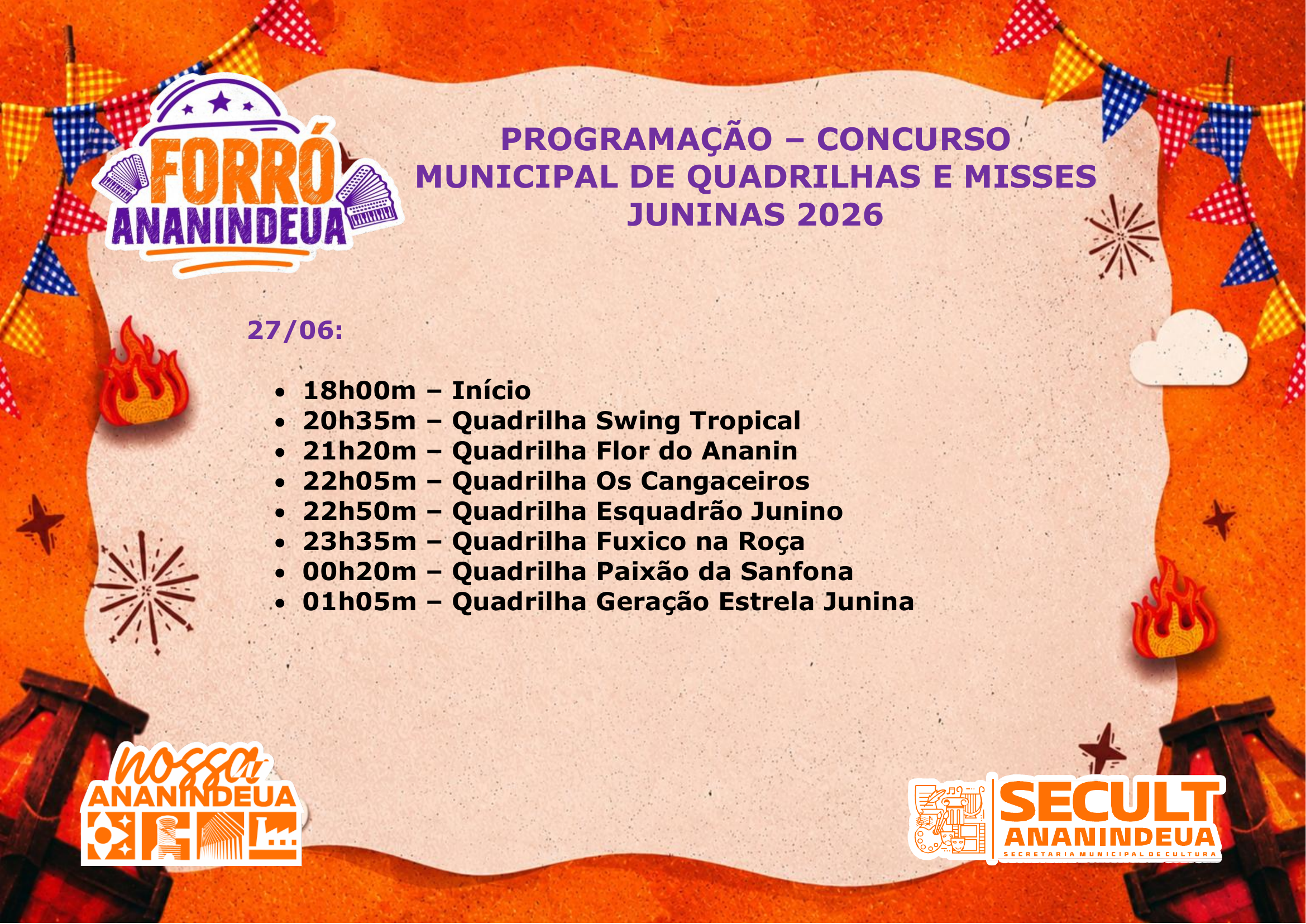 CONCURSO MUNICIPAL DE QUADRILHAS TEM TERCEIRA NOITE DE APRESENTAÇÕES EM ANANINDEUA